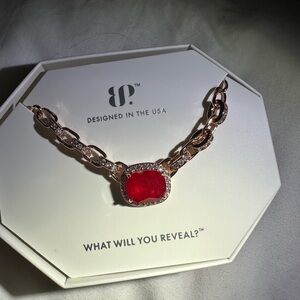 Bomb Party July 2025 Radiant Red Gem Necklace